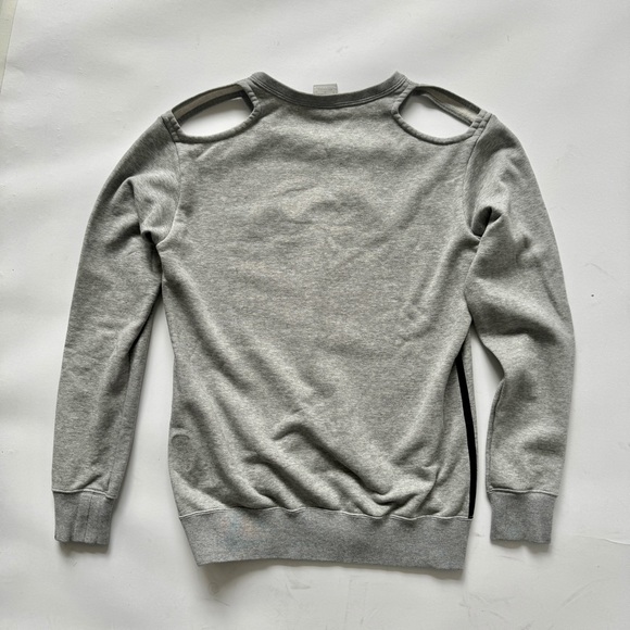 Nike Cutout Grey Crew Sweatshirt - Picture 8 of 12